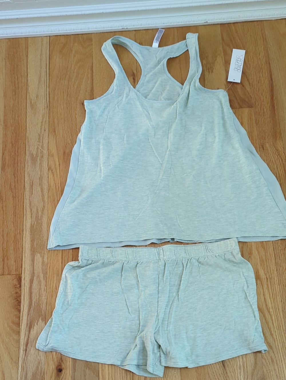 Gilligan & O'Malley Light Mint Racerback Tank and Shorts Pajama Set